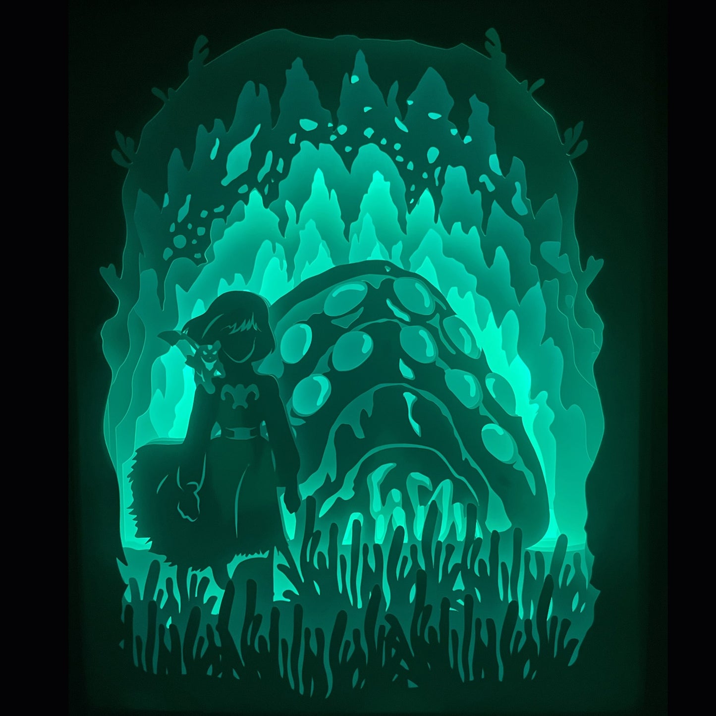 Zelda, The Legend of Zelda, Link, Princesse Zelda, Ganondorf, Triforce, Hyrule, épée de légende, Master Sword, Ocarina of Time, Breath of the Wild, Tears of the Kingdom, tableau lumineux Zelda, lightbox Zelda, shadowbox Zelda, cadre lumineux jeu vidéo, décoration geek, art lumineux fantasy, idée cadeau gamer, décoration murale Zelda, univers Nintendo, héros légendaire, aventure épique