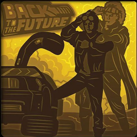 Retour vers le futur, Back to the Future, Robert Zemeckis, Marty McFly, Doc Brown, DeLorean, voyage dans le temps, flux capacitor, Hill Valley, années 80, film culte, trilogie légendaire, science-fiction, aventure temporelle, univers rétro, hoverboard, cinéma culte, saga mythique, personnages emblématiques, tableau lumineux, lightbox, shadowbox, cadre lumineux, papier découpé, art lumineux, décoration murale, idée cadeau cinéma, déco geek, cadeau fan rétro