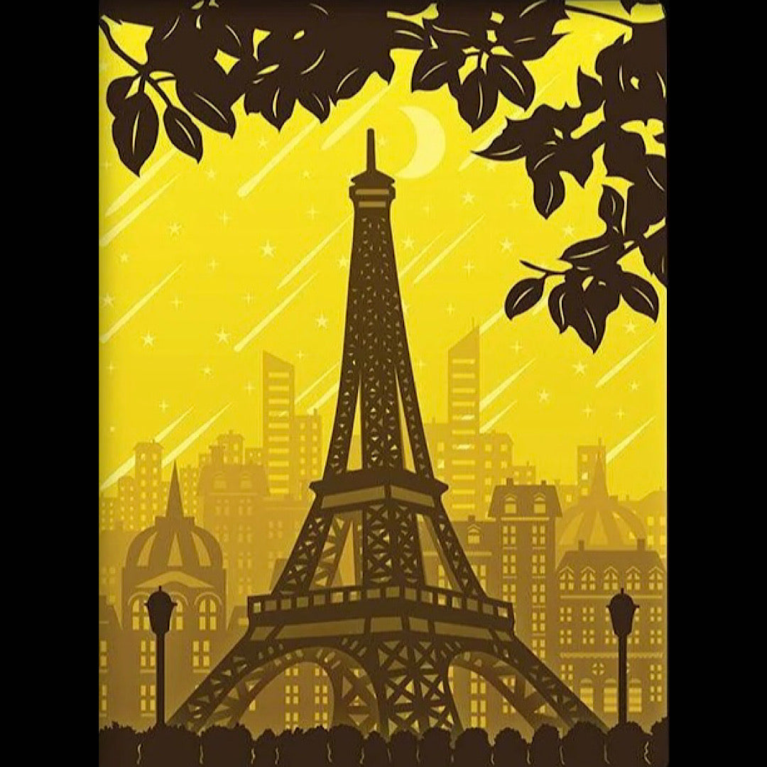 Paris, capitale de la France, ville lumière, Tour Eiffel, Arc de Triomphe, Notre-Dame de Paris, Louvre, Seine, ponts de Paris, Sacré-Cœur, Montmartre, Champs-Élysées, monuments parisiens, skyline Paris, voyage à Paris, tourisme France, ville romantique, décor urbain, univers citadin, tableau lumineux, lightbox, shadowbox, cadre lumineux, papier découpé, art lumineux, décoration murale, idée cadeau voyage, déco romantique, cadeau fan Paris