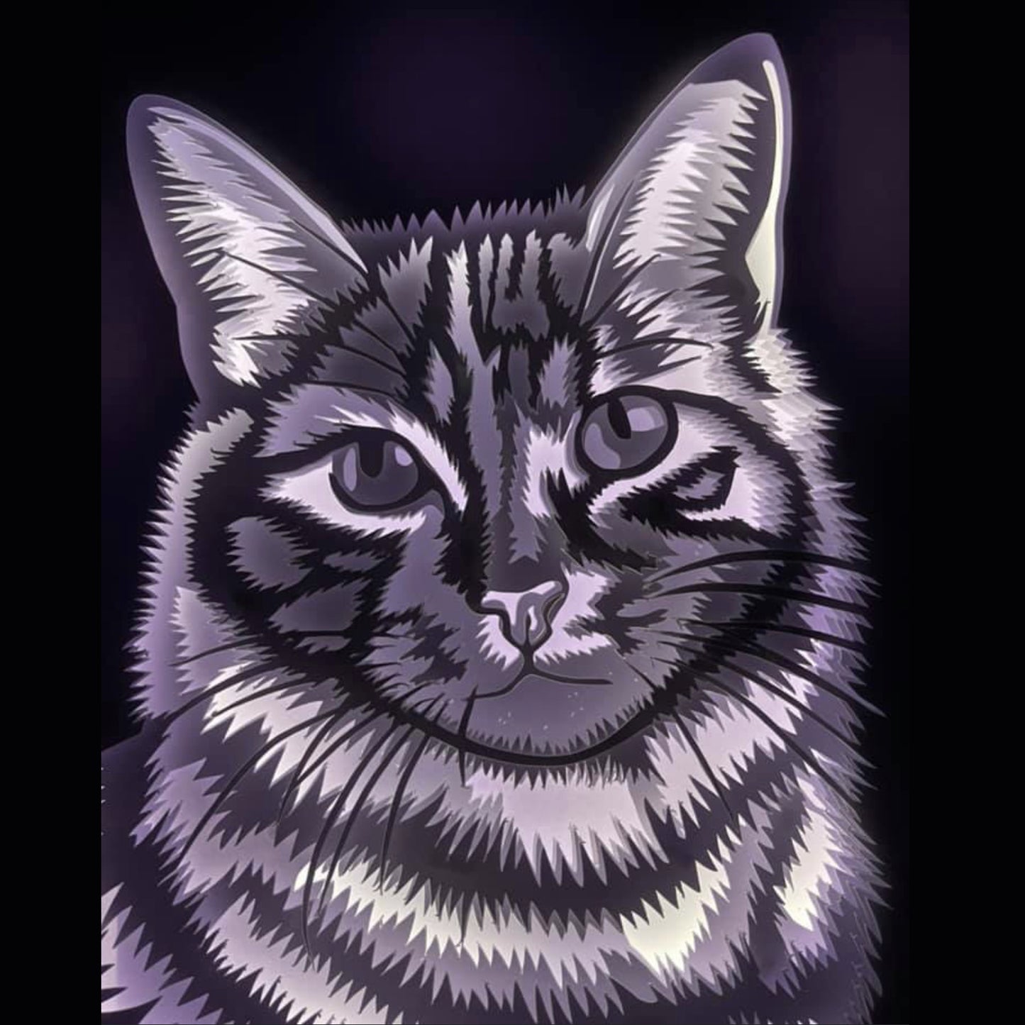 chat, kitten, chaton, félin, animal mignon, compagnon domestique, animal de compagnie, silhouette de chat, univers félin, décoration murale, tableau lumineux, lightbox, shadowbox, cadre lumineux, papier découpé, art lumineux, déco maison, idée cadeau animaux, déco féerique, ambiance chaleureuse, amoureux des chats, déco originale, animal totem, présence apaisante