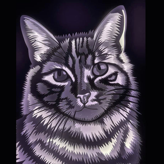 chat, kitten, chaton, félin, animal mignon, compagnon domestique, animal de compagnie, silhouette de chat, univers félin, décoration murale, tableau lumineux, lightbox, shadowbox, cadre lumineux, papier découpé, art lumineux, déco maison, idée cadeau animaux, déco féerique, ambiance chaleureuse, amoureux des chats, déco originale, animal totem, présence apaisante