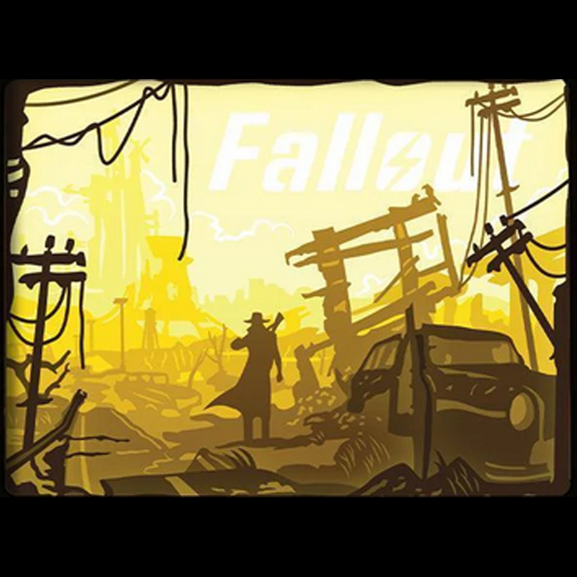 Fallout, Bethesda, Fallout 3, Fallout 4, Fallout New Vegas, Fallout 76, jeu vidéo culte, univers post-apocalyptique, wasteland, abri nucléaire, Vault Boy, Pip-Boy, Nuka Cola, power armor, guerre nucléaire, monde dévasté, rétro futuriste, RPG, action aventure, saga Fallout, tableau lumineux, lightbox, shadowbox, cadre lumineux, décoration murale, papier découpé, art lumineux, cadeau gamer, idée cadeau geek, déco jeu vidéo