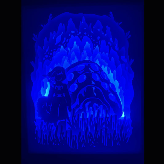 Zelda, The Legend of Zelda, Link, Princesse Zelda, Ganondorf, Triforce, Hyrule, épée de légende, Master Sword, Ocarina of Time, Breath of the Wild, Tears of the Kingdom, tableau lumineux Zelda, lightbox Zelda, shadowbox Zelda, cadre lumineux jeu vidéo, décoration geek, art lumineux fantasy, idée cadeau gamer, décoration murale Zelda, univers Nintendo, héros légendaire, aventure épique